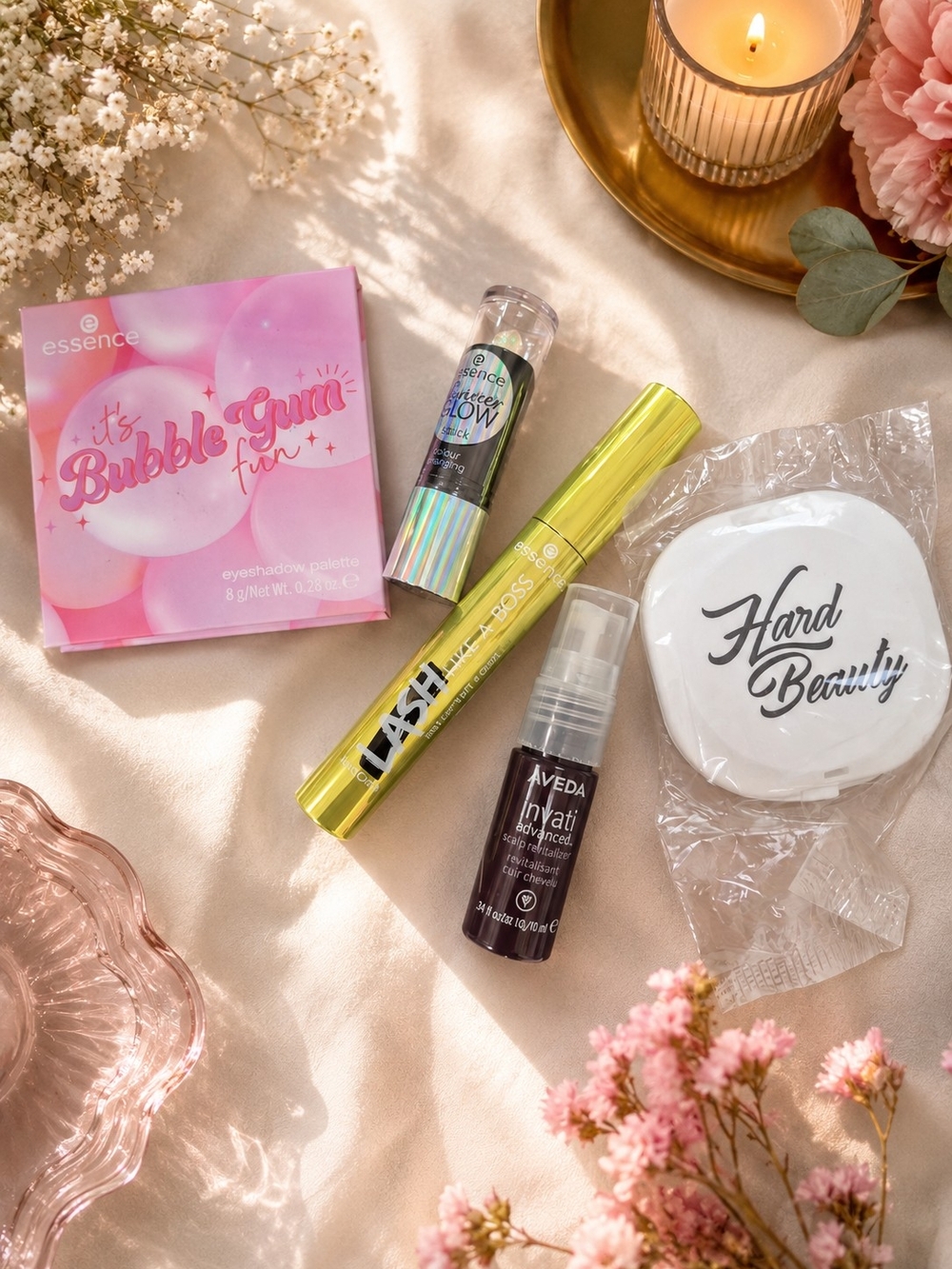 Essence "It's Bubble Gum Fun" Pink Eyeshadow Palette + Mixed 5 Piece Beauty Lot